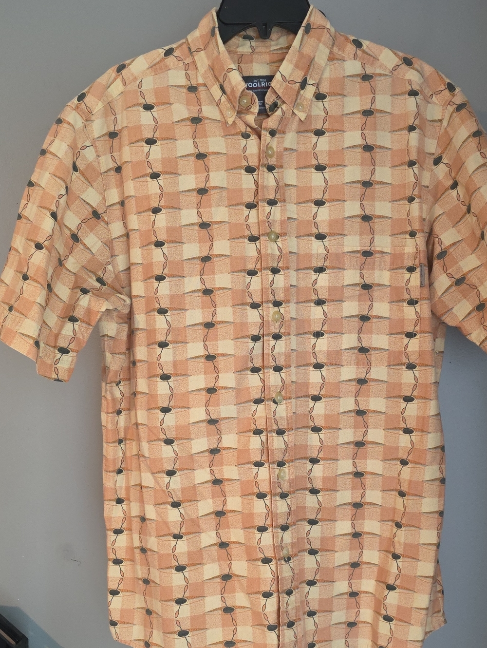 Woolrich Kayak Print Short-Sleeve Button-Down Shirt Size M